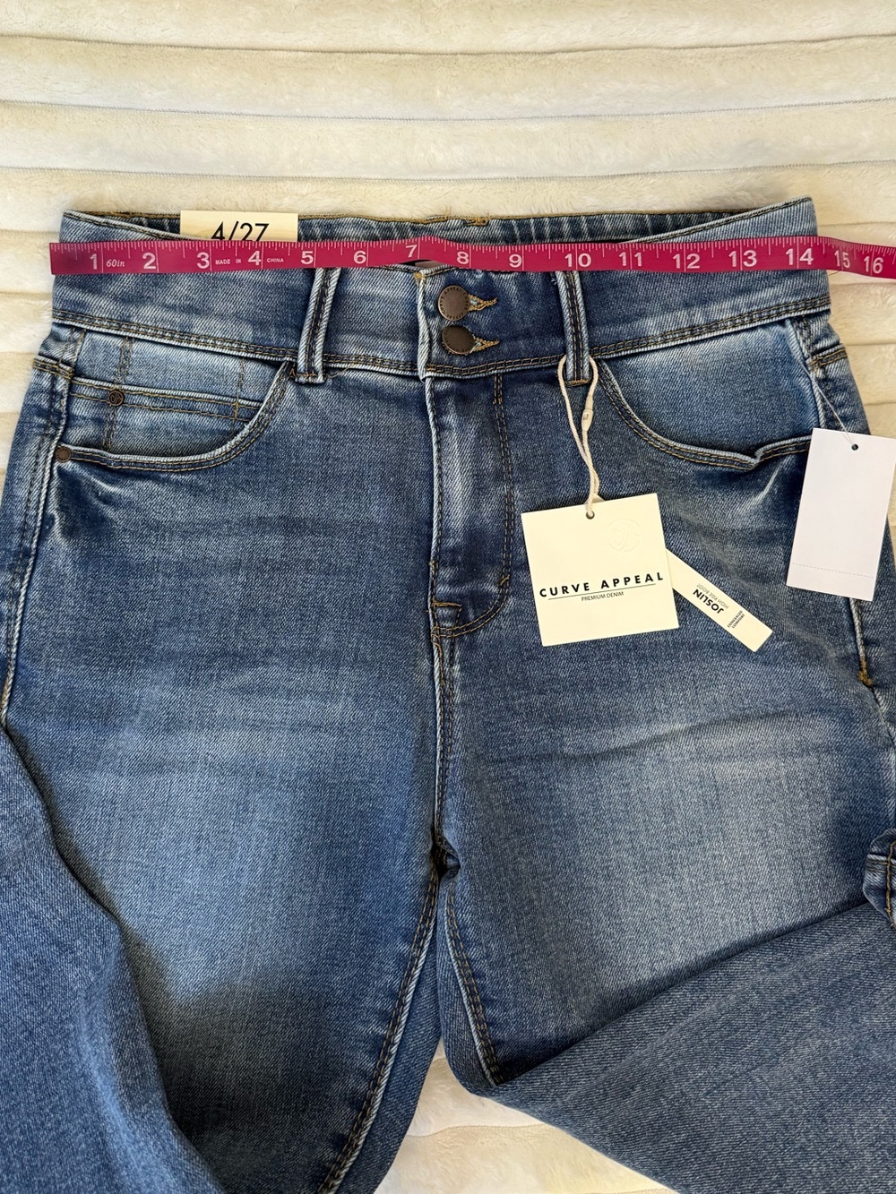 Curve Appeal high rise boot cut jeans size 4 27 - Picture 6 of 10